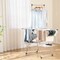 Silver 2-Tier Foldable Clothes Drying Rack with Tall Hanging Bar and Height Adjustable Gullwings